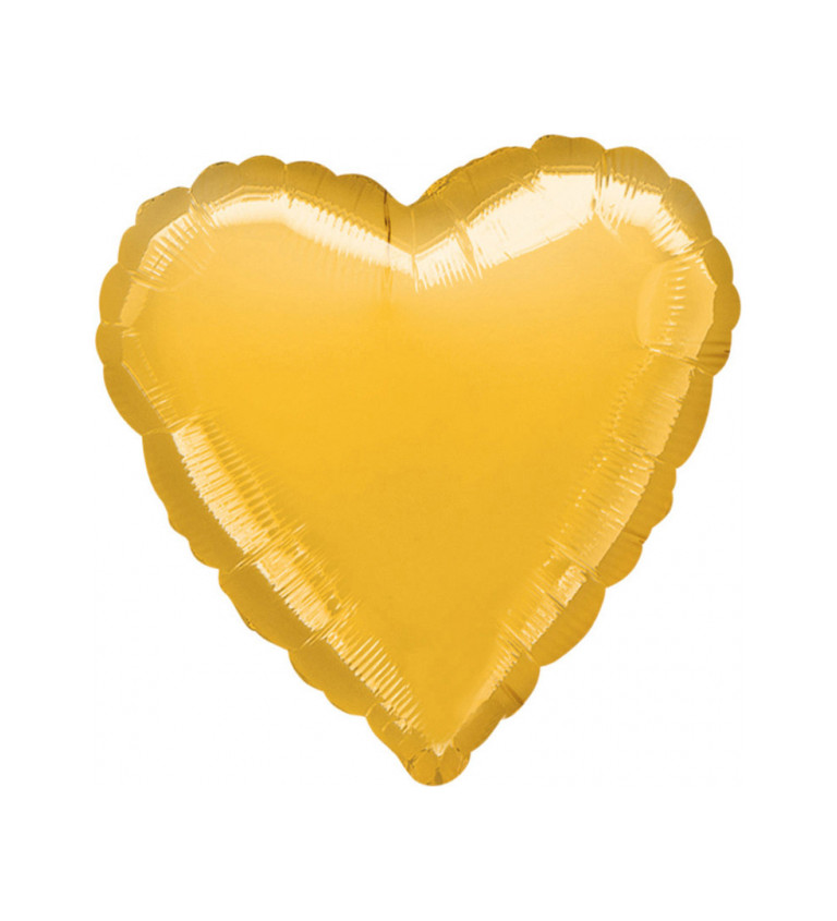 Fóliový balónek - srdce zlaté
