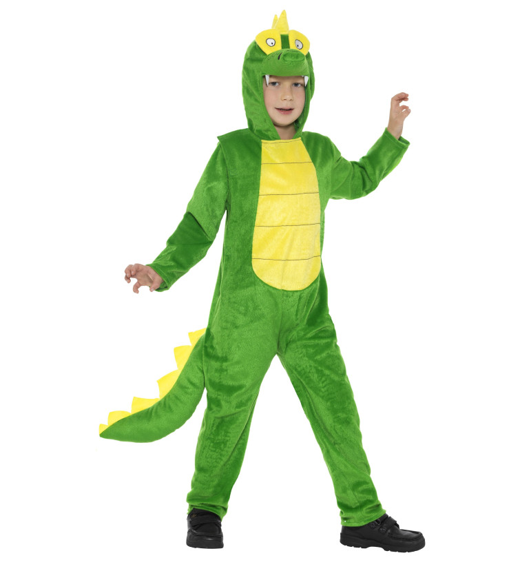 Dětský kostým - zelený krokodýl