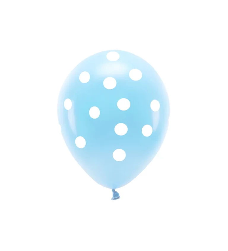 ECO balónky světle modré s puntíky