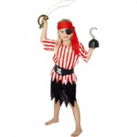 Dětský kostým pro dívky - Pirátka červená