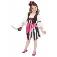 Dětský kostým pro dívky - Pirátka, růžová