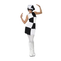 Kostým pro ženy - 60. léta, černo-bílý 