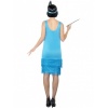 Kostým pro ženy - Prohibice, modré třpytivé šaty