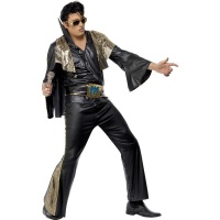 Kostým pro muže - Elvis černo-zlatý