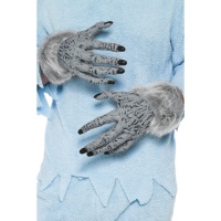 Halloween rukavice Vlkodlak - šedé provedení