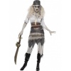 Kostým pro ženy - Zombie pirátka pruhované legíny