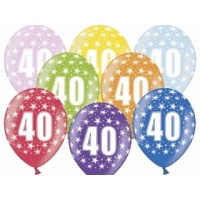 Balónek - číslo 40 - 6 ks