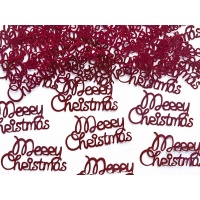 Dekorace - Konfety Merry Christmas červené