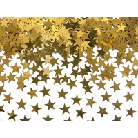 Dekorace - Konfety zlaté hvězdy
