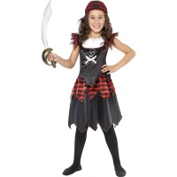 Dětský kostým pro dívky - Pirátka černá