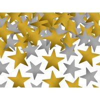 Konfety hvězdy - zlaté a stříbrné
