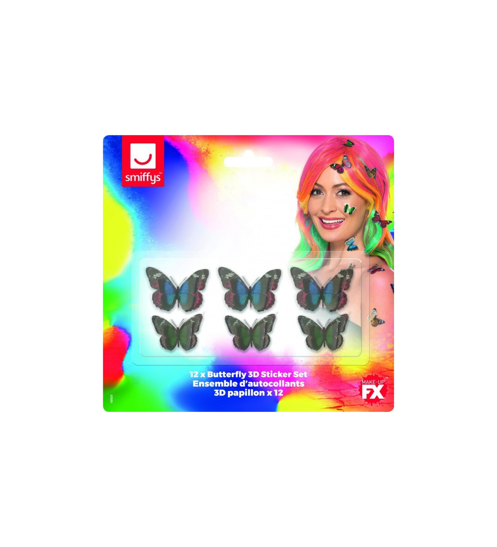 Motýlci - 3D Nálepky