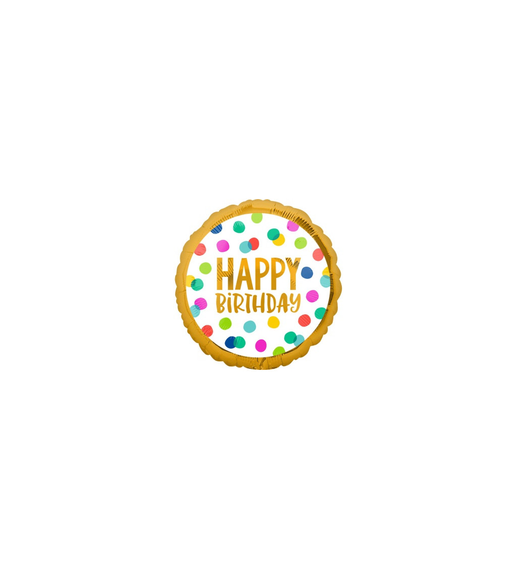 Fóliový balónek Happy birthday