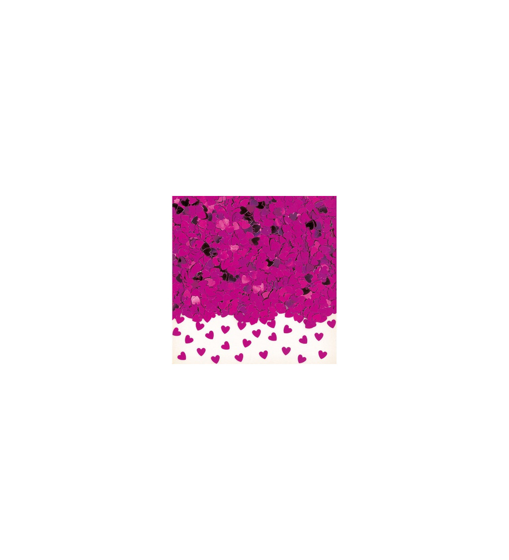 Konfety tmavě růžové srdíčka