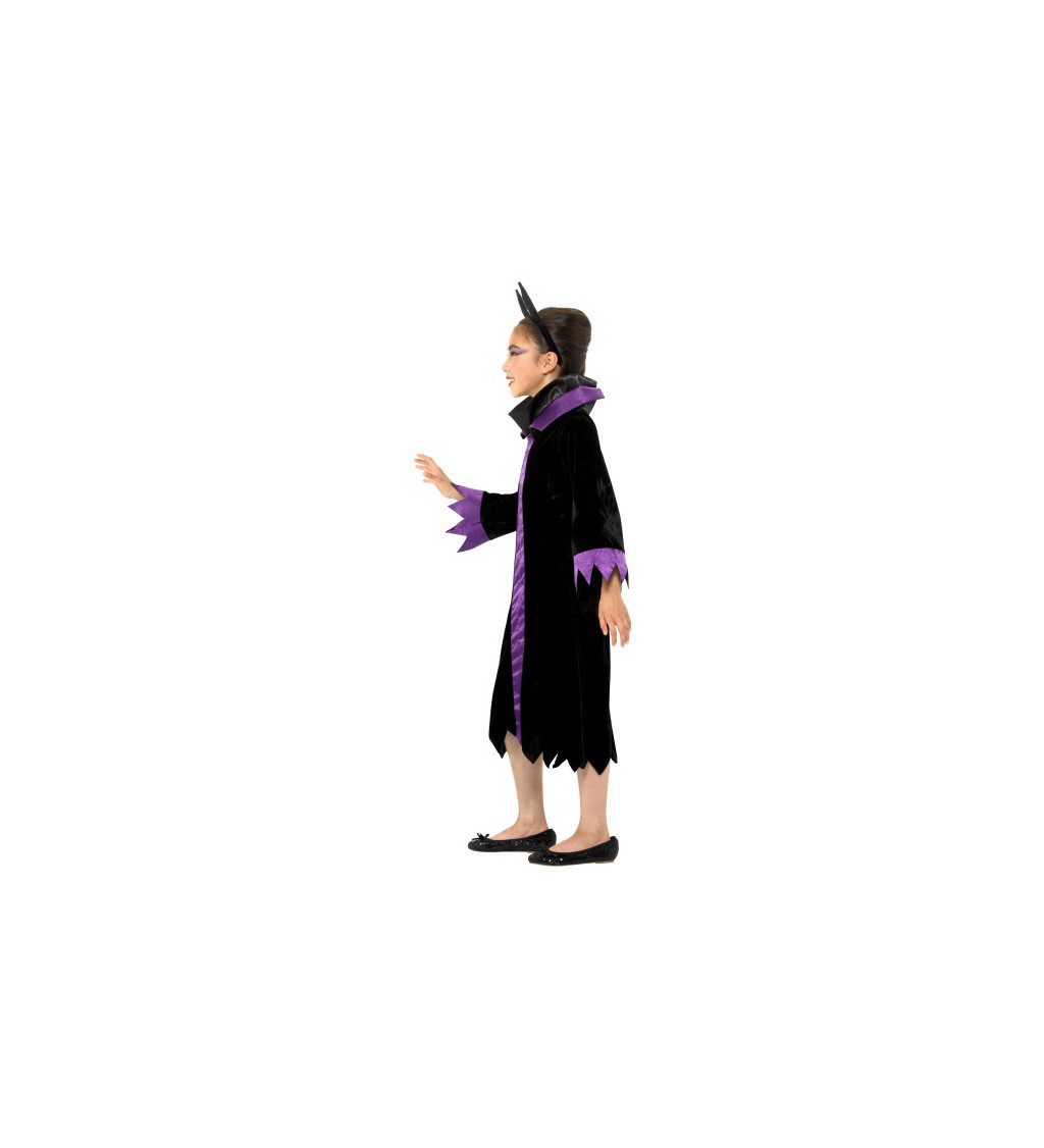Dívčí dětský kostým čertice - fialová barva