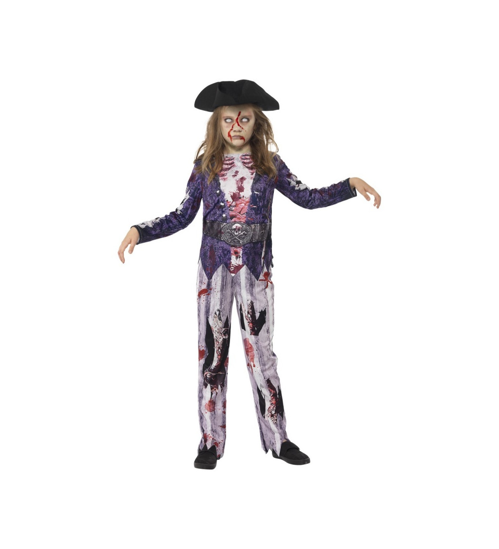 Dětský kostým pro dívky - Zombie kapitánka