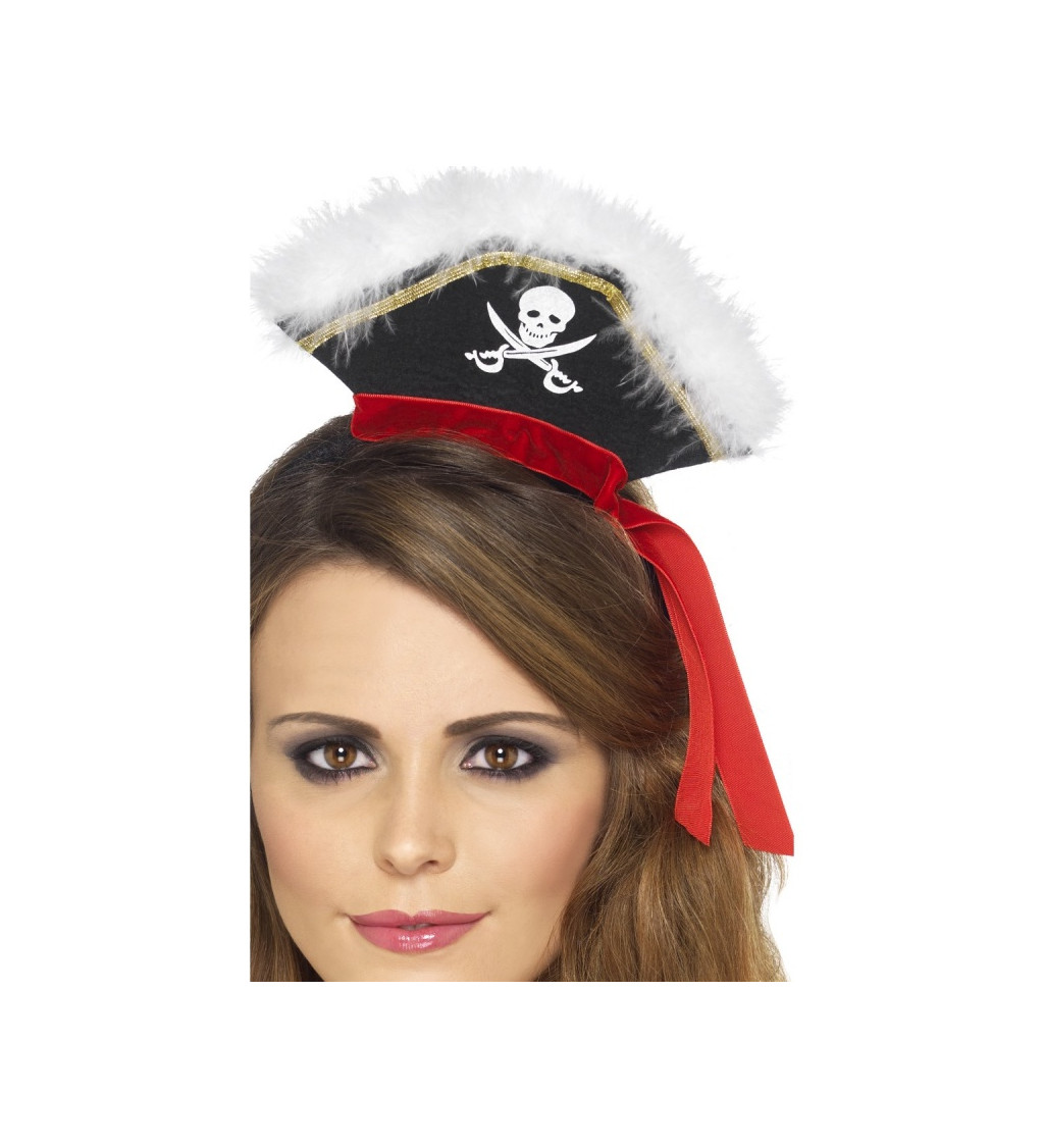 Mini klobouček - Pirátka