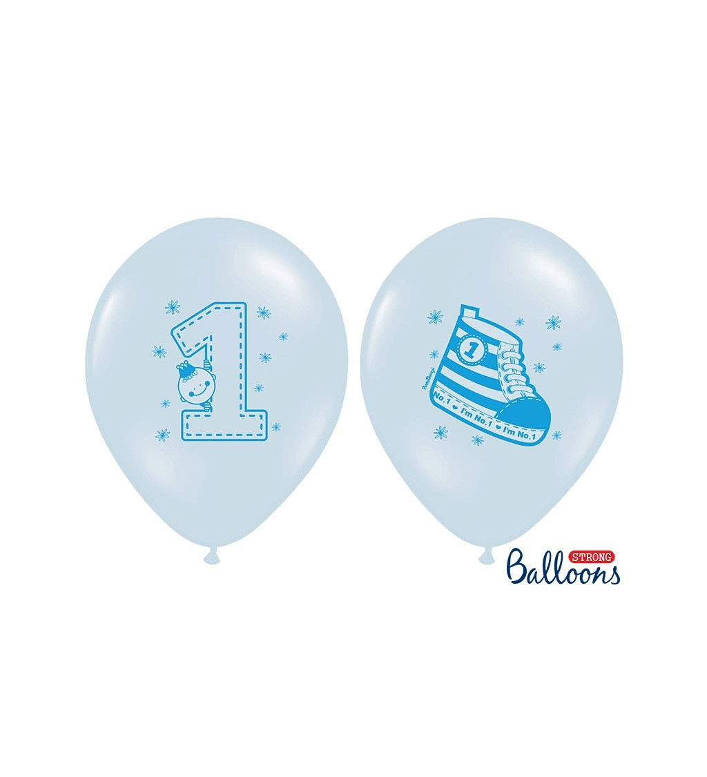 Balonky 1 rok - modrý 6 ks