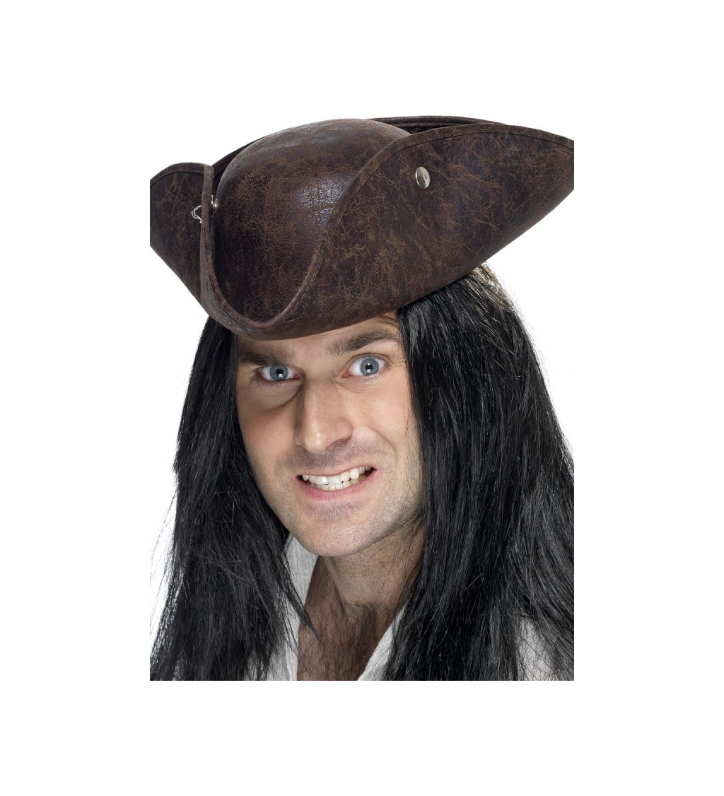 Pirátský klobouk - Hnědý
