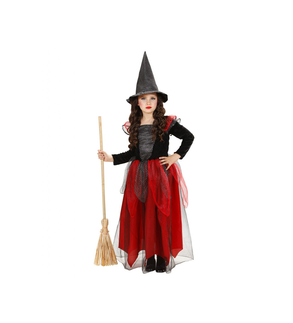 Dívčí kostým Červená čarodějnice