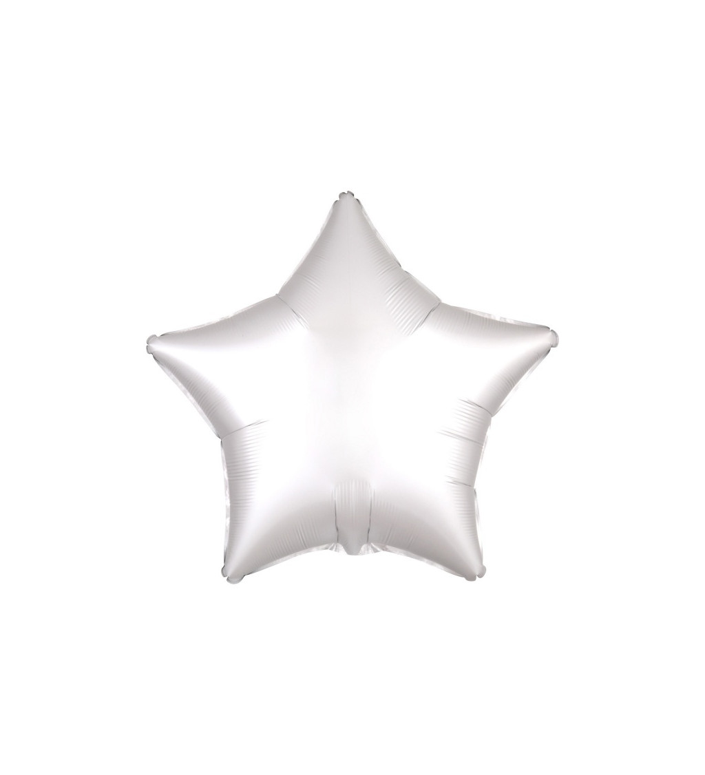 Fóliový balónek - Hvězda Bílá