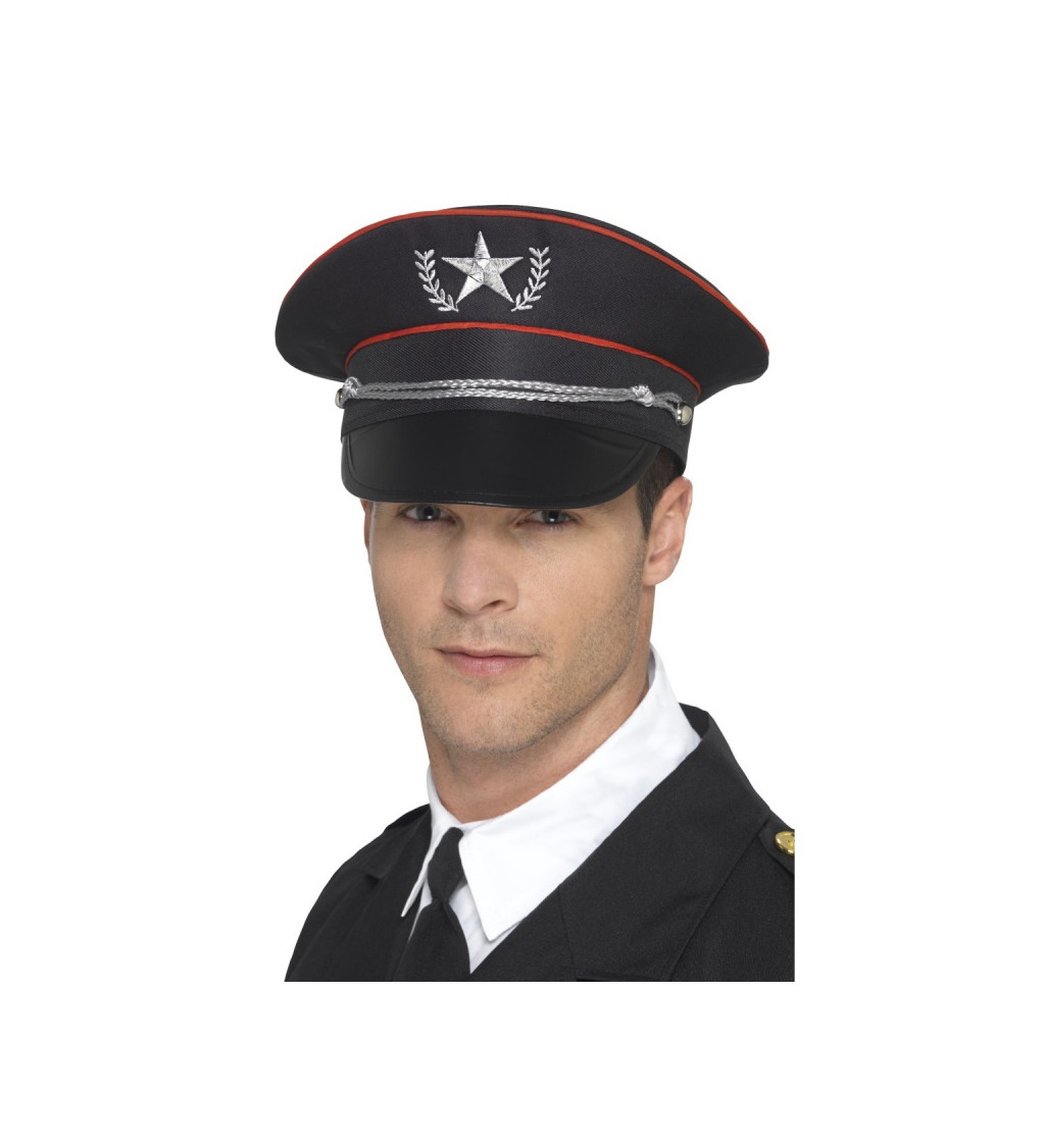 Luxusní vojenská čepice - černá