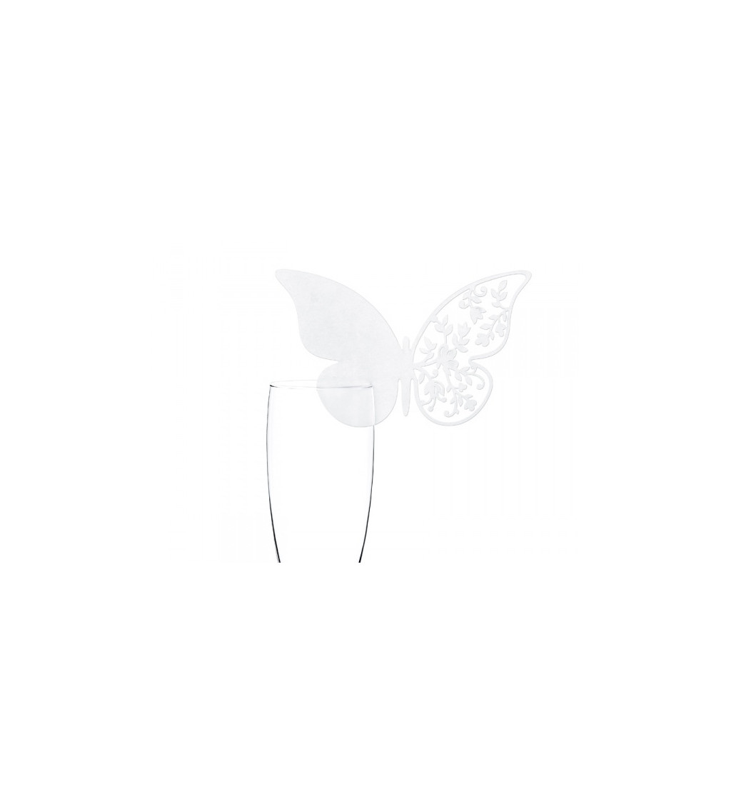 Bílý motýl - jmenovka