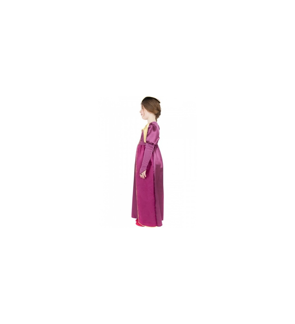 Dětský kostým pro dívky - princezna s tmavě růžovými šaty