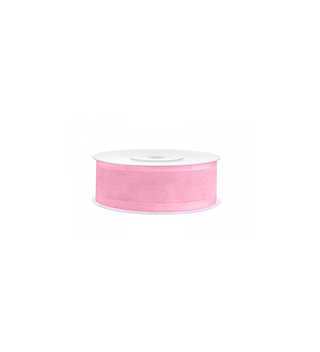 Světle růžová stuha - šifonová (25 mm)