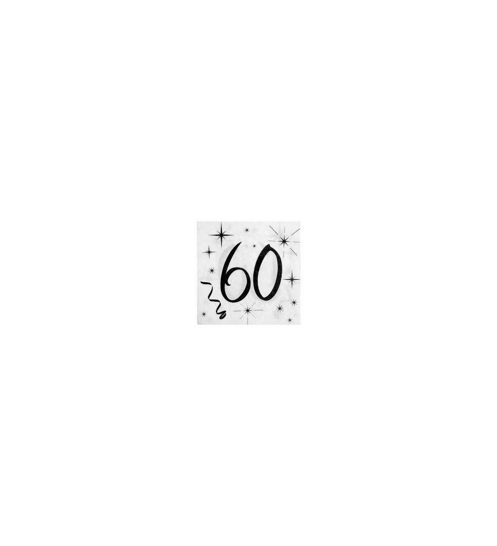Ubrousky - 60. narozeniny. bílé