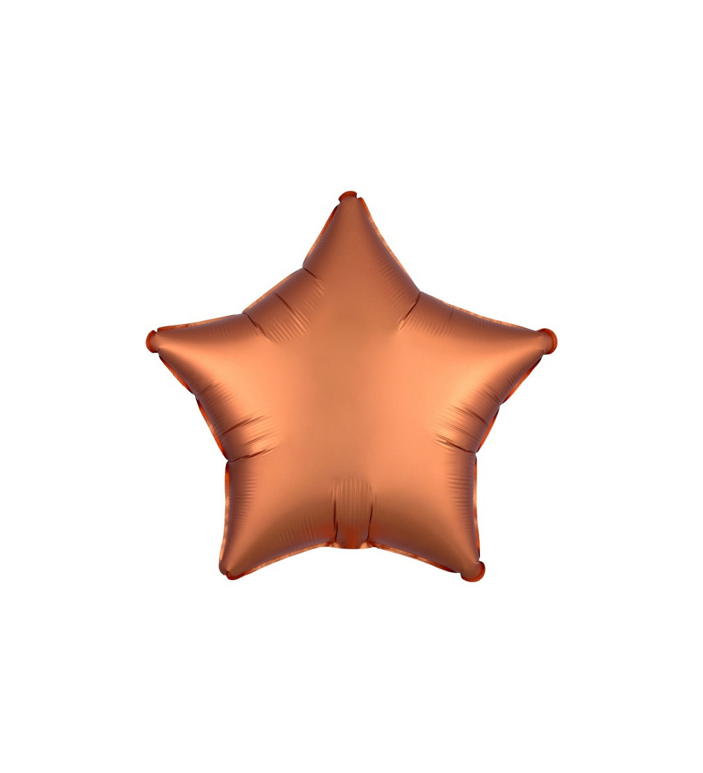 Fóliový balónek - Hvězda Oranžová