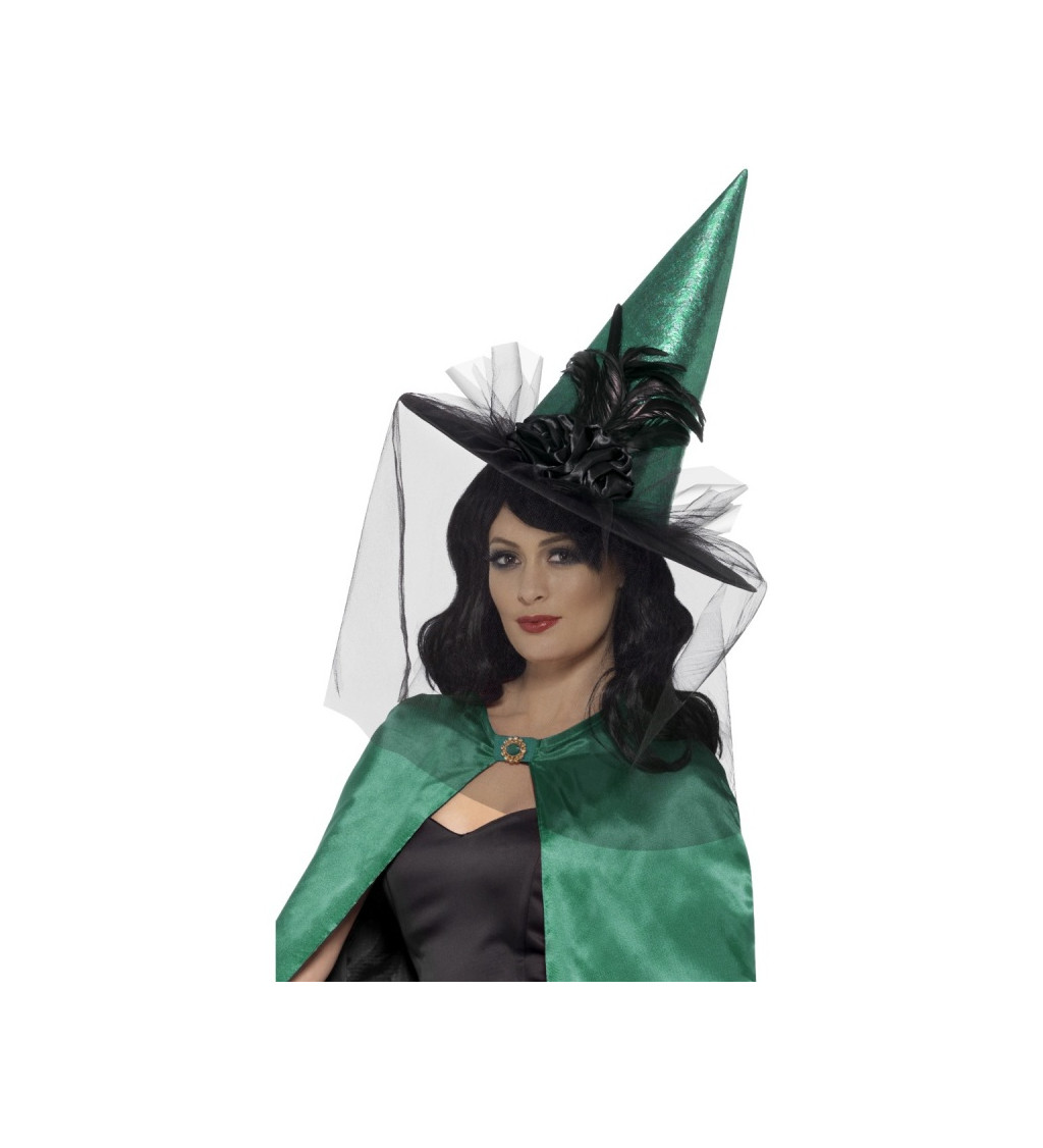 Čarodějnický klobouk zelený