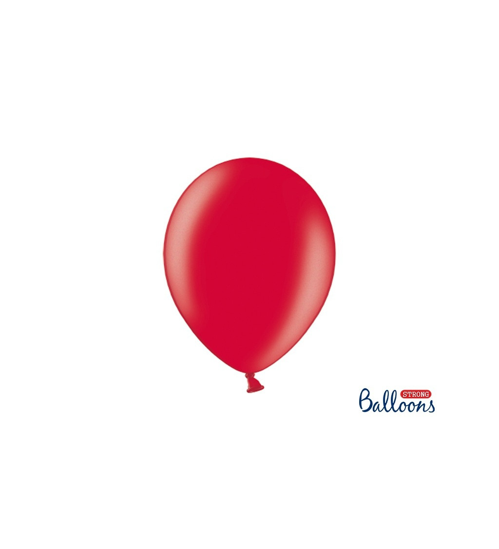 Latexový balónek - metalická červená