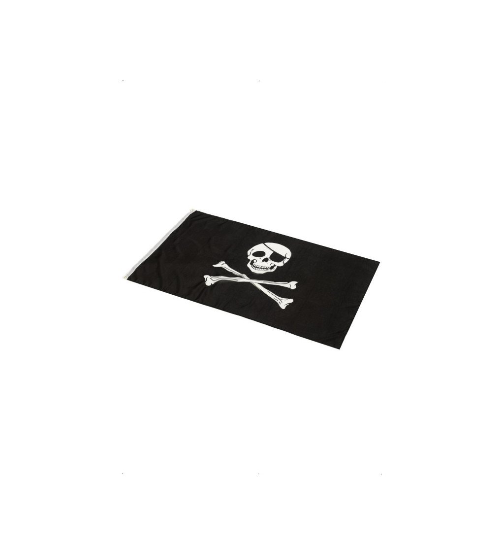 Velká černá pirátská vlajka