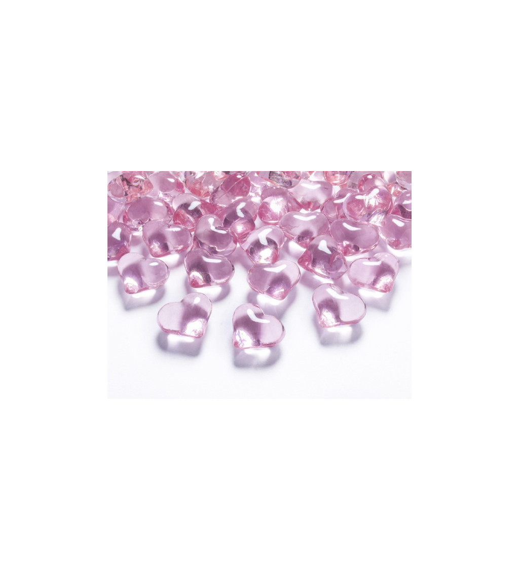 Krystalová Srdíčka - Světle růžová