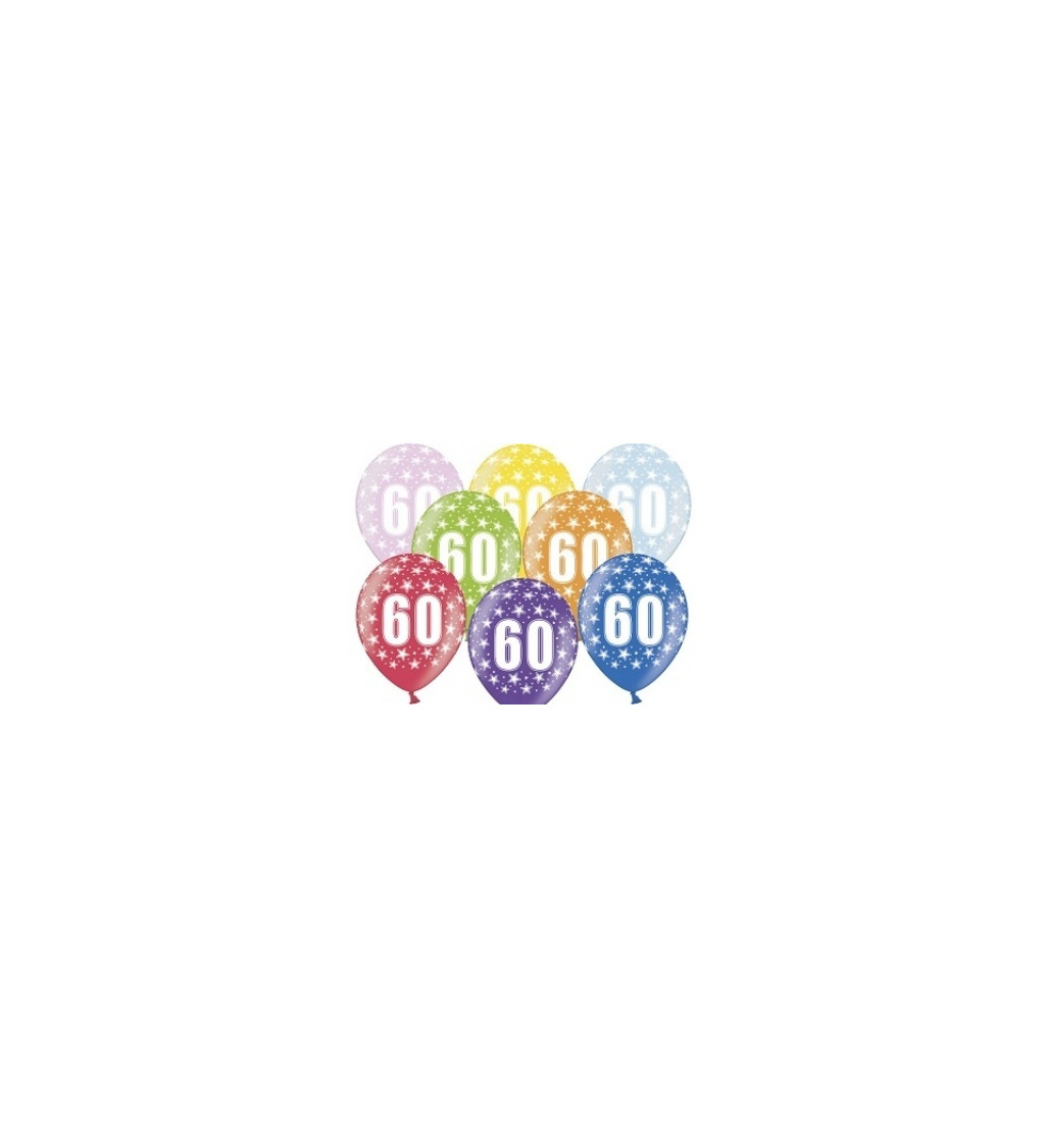 Balónek - číslo 60 - 6 ks