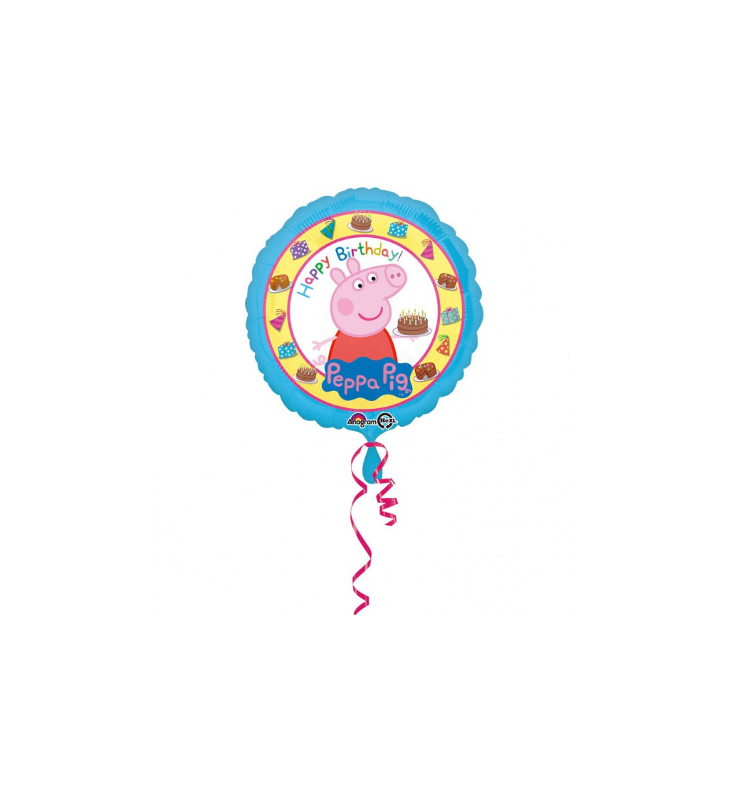 Fóliový narozeninový balónek - prasátko Pepa