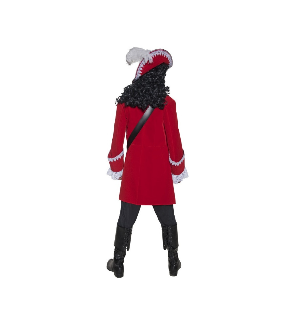 Kostým pro muže - Červený kapitán deluxe