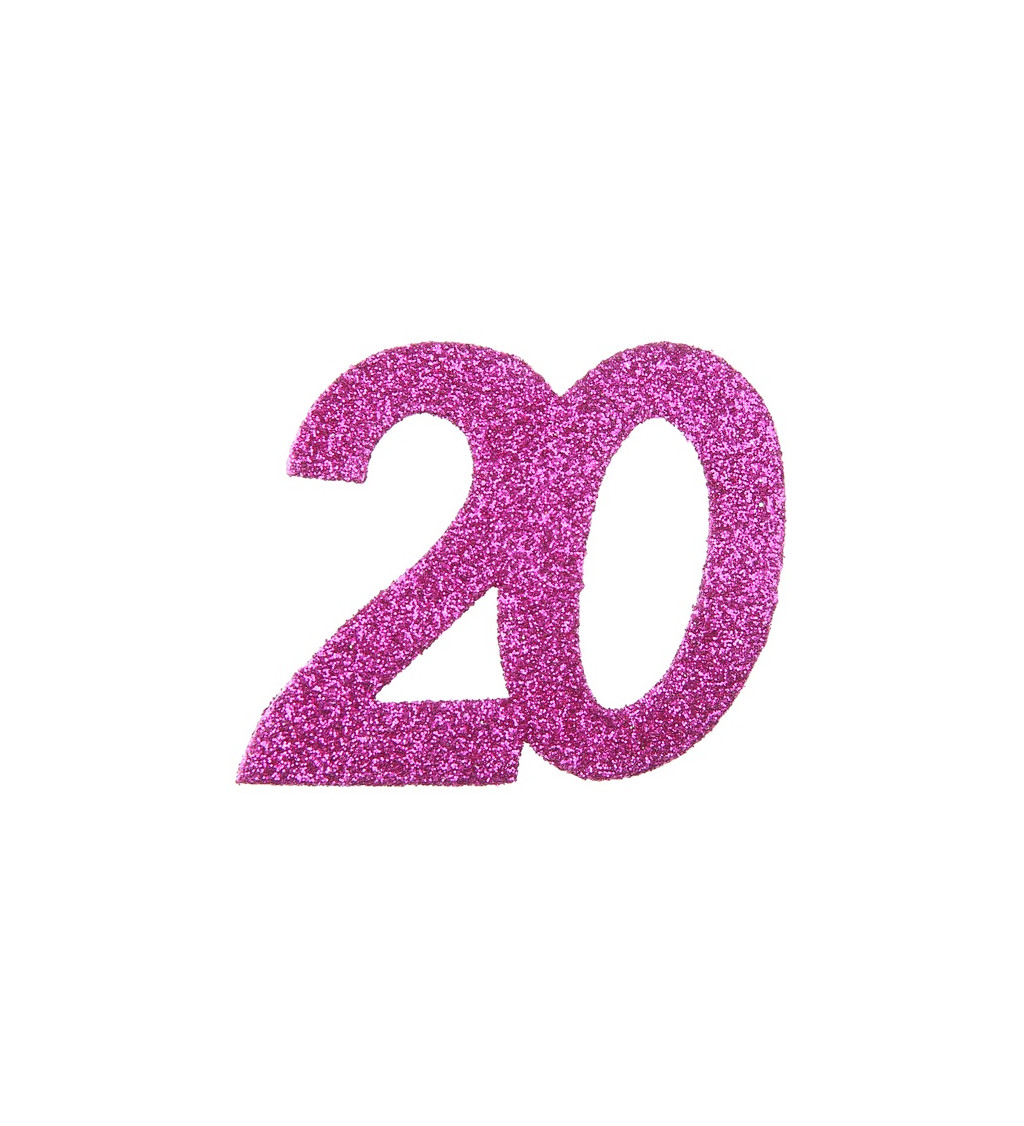 Konfety - 20. narozeniny, růžové