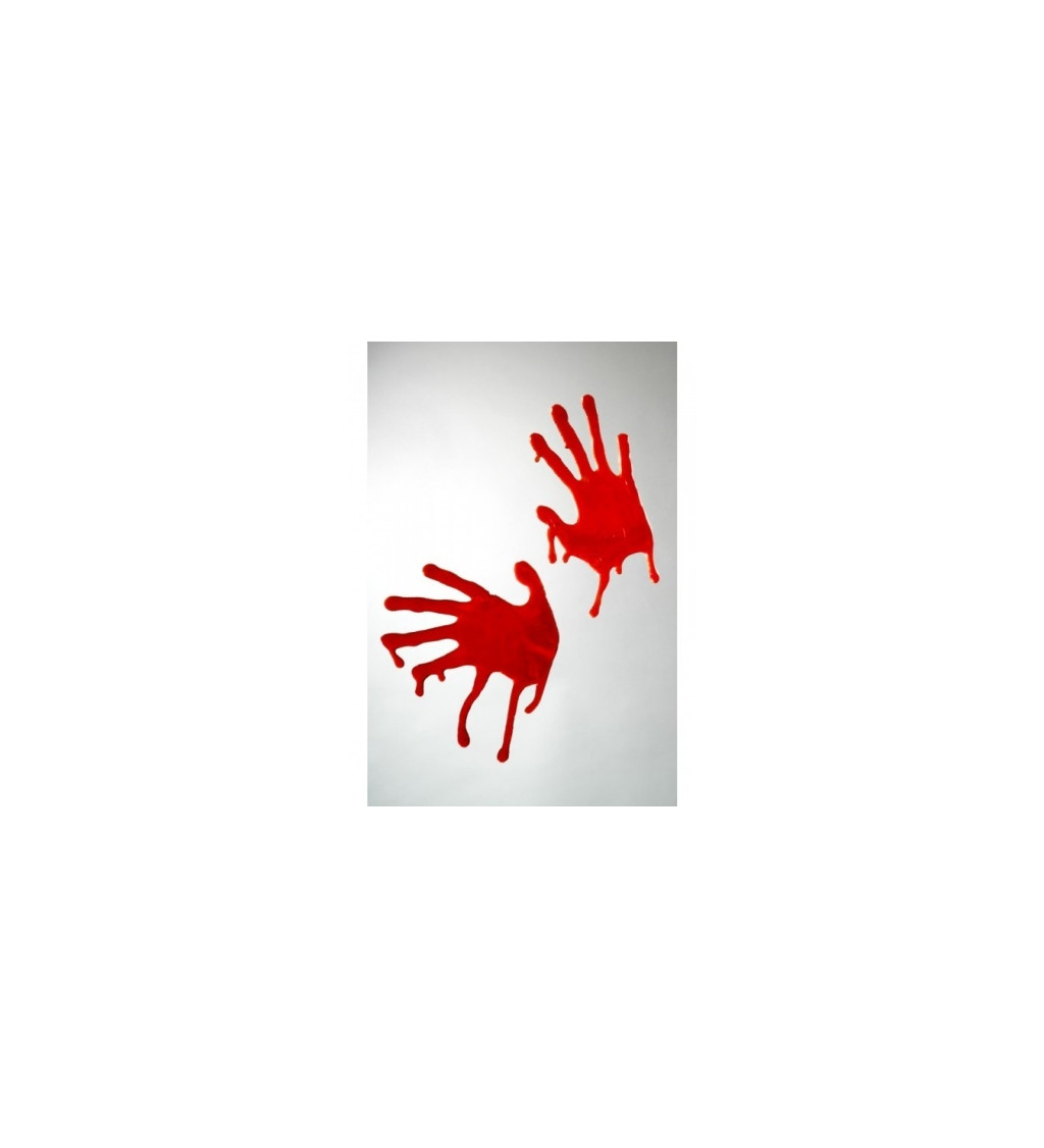 Krvavé ruce  - dekorace na sklo