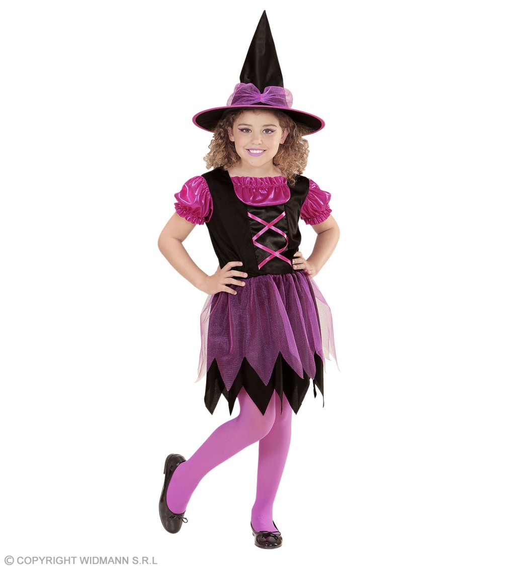 Dívčí kostým růžové čarodějky