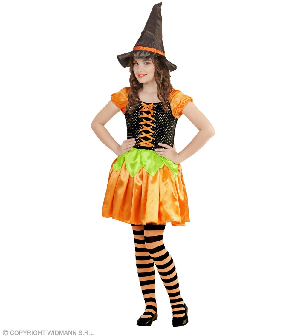 Dívčí kostým - Dýňová čarodějnice