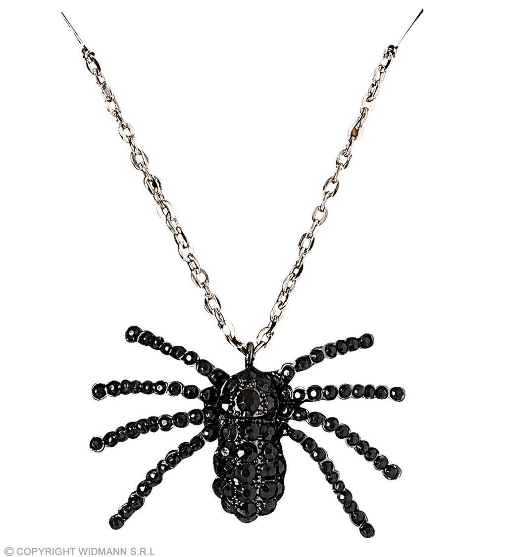 Černý náhrdelník - pavouk