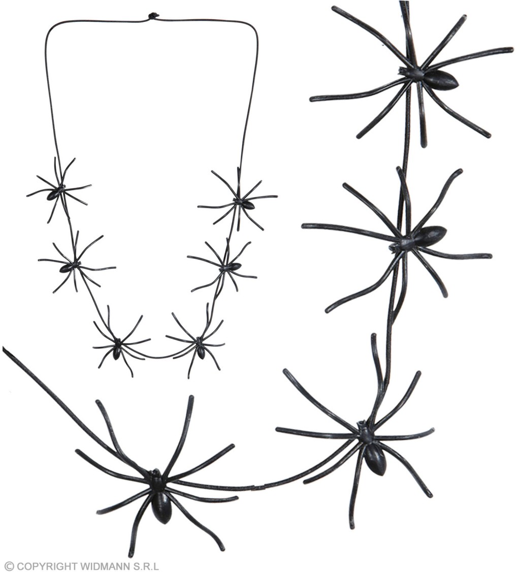 Černý náhrdelník - pavouci