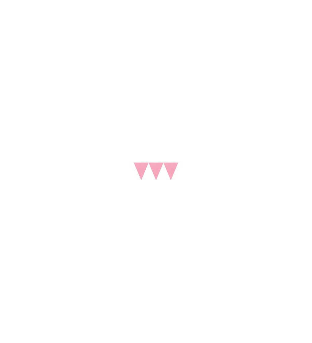 Trojúhelníková girlanda - Světle růžová