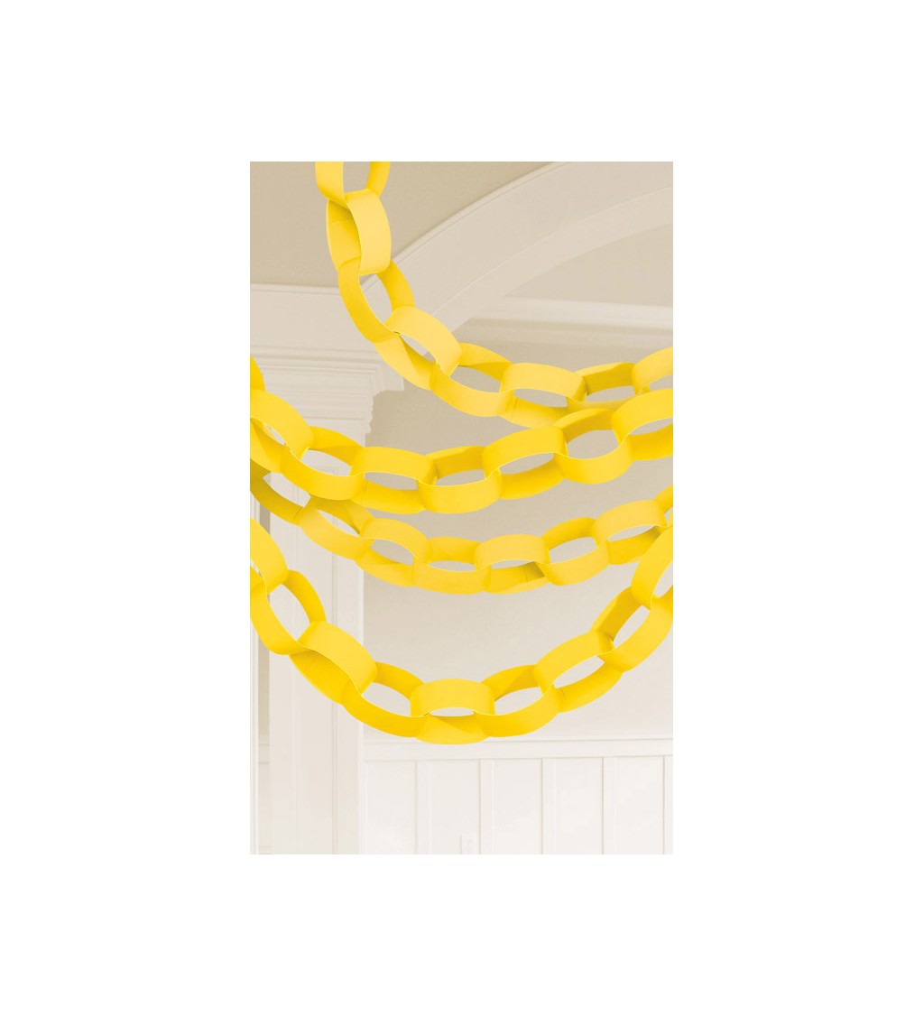 Dekorativní řetěz - žlutý
