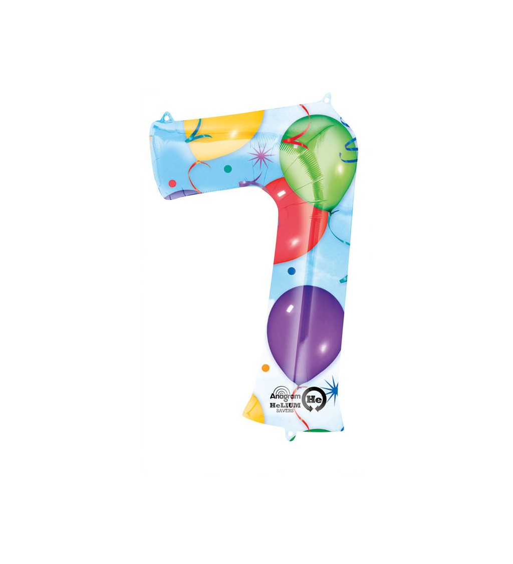Fóliový balónek velký - Číslo 7
