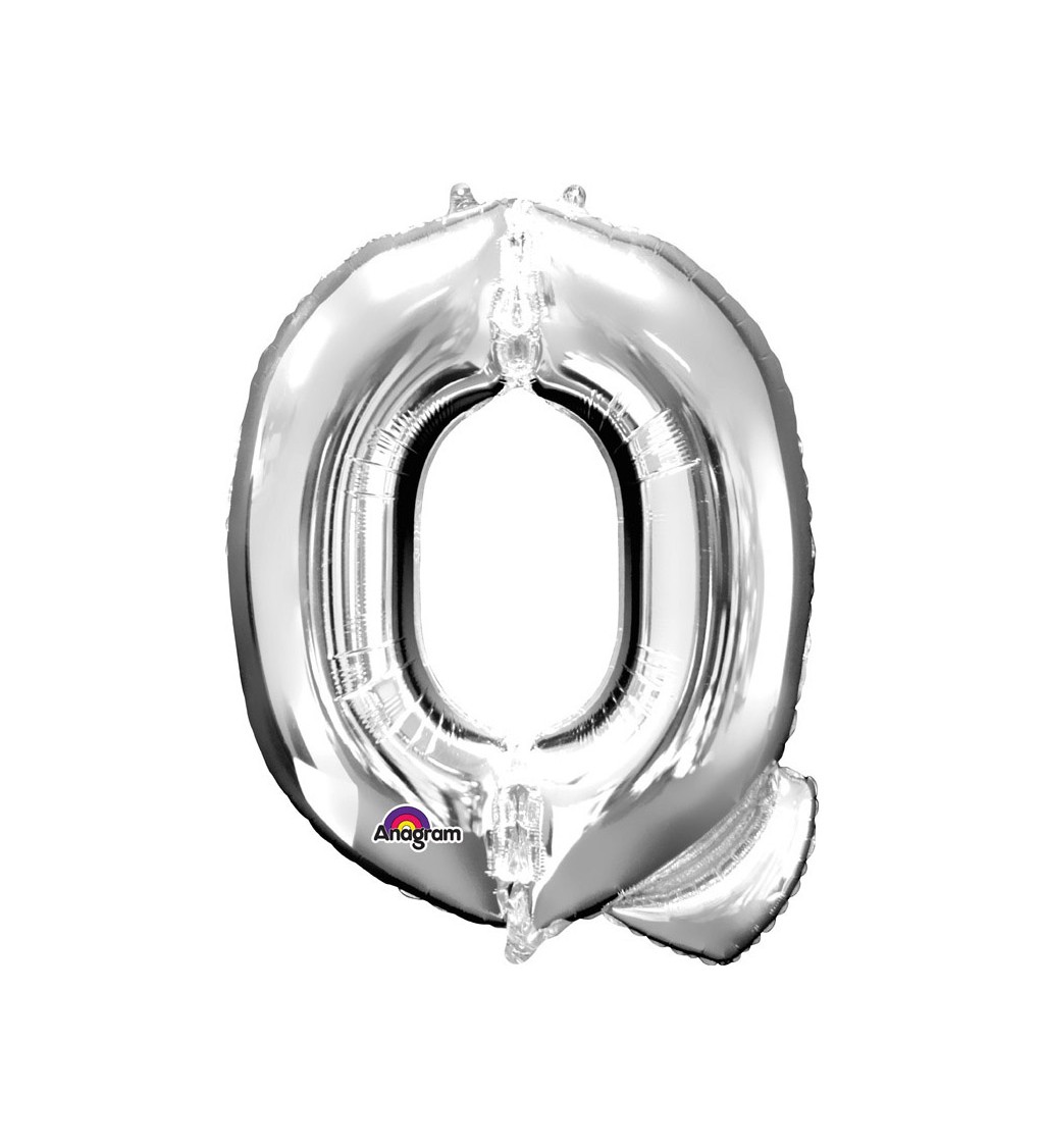 Fóliový balónek - Q Stříbrný