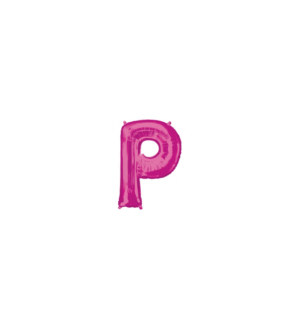 Fóliový balónek - P Růžový