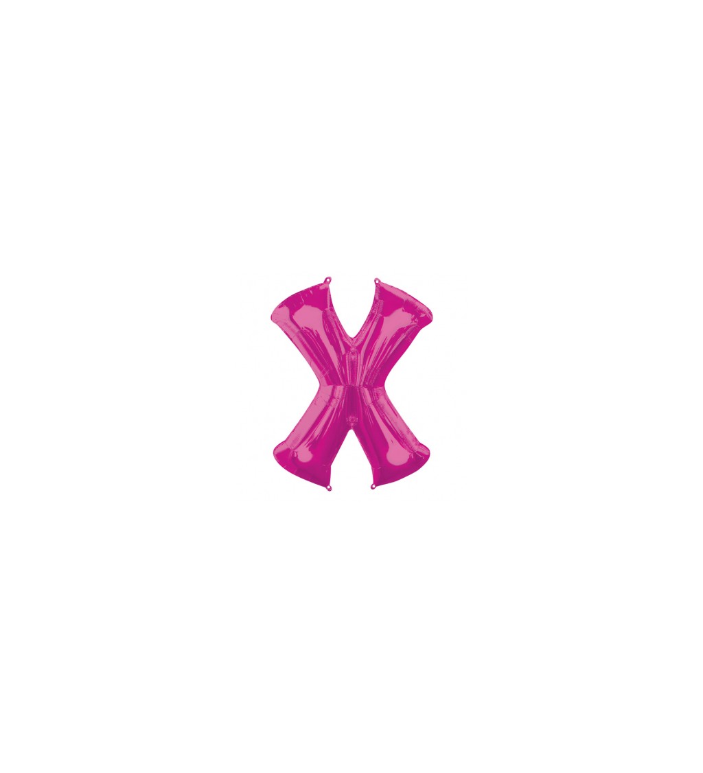 Fóliový balónek - X Růžový